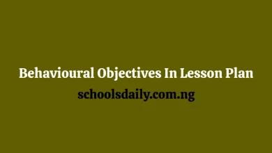 Behavioural Objectives In Lesson Plan